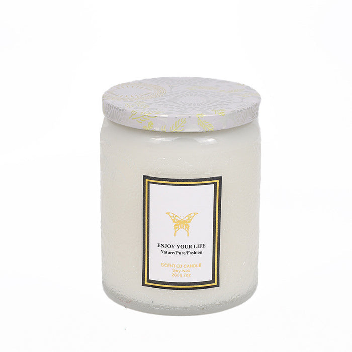 Embossed Glass Handmade Aromatherapy Soy Candles