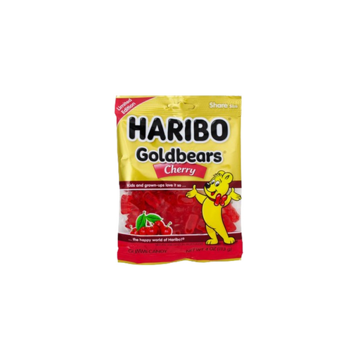 Haribo Peg Bag Gold Bears Cherry - USA (4 Oz) - 24HR Snacks-snacks 24 hours near me in canada from around the world- unique snacks and falvours