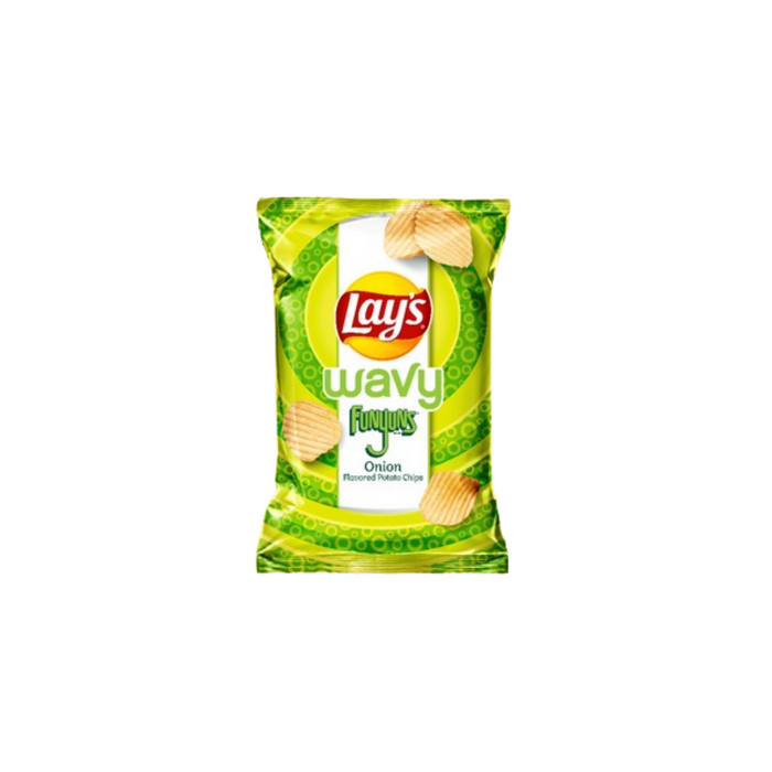 Chips de pommes de terre saveur oignon Lay's Wavy Funyuns - États-Unis (74 g)