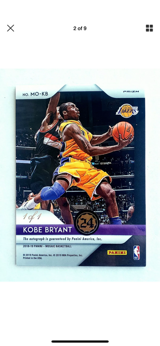 2018-19 Panini Prizm Mosaic - Kobe Bryant Black Superfractor 1/1