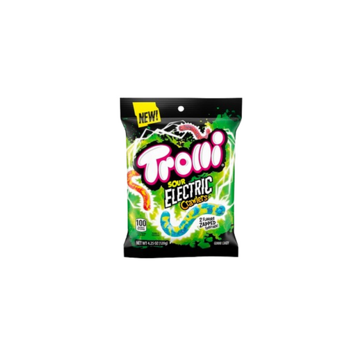 Trolli Peg Bag Electric Crawlers - USA (4.25 Oz) - 24HR Snacks-snacks 24 hours near me in canada from around the world- unique snacks and falvours