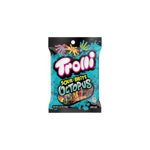 Trolli Sour BRITE Octopus Peg Bag - Mexico (4.25 Oz) - 24HR Snacks-snacks 24 hours near me in canada from around the world- unique snacks and falvours