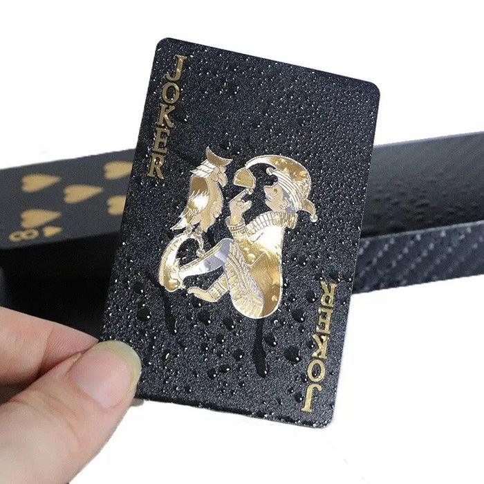 Black Color Playing Cards PETPVC Game